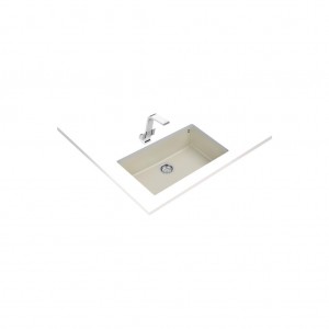 SQUARE 72.40 TG BRIGHT CREAM Tezgahaltı Granit Eviye Krem 72 cm 115230018